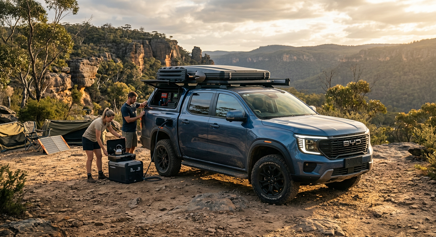 www.bydsharkaccessories.com — BYD Shark 6 Off-Grid Power Guide: Integrating V2L, DC-DC Chargers, and Auxiliary 12V Systems — BYD Shark 6 dual-cab ute